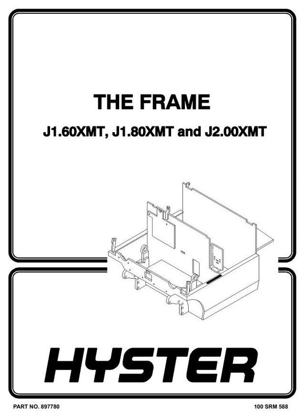 Hyster J1.60XMT, J1.80XMT, J2.00XMT Electric Forklift Truck E160 Series Workshop Service Manual (EU)