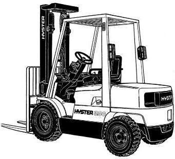 Hyster H45XM, H50XM, H55XM, H60XM, H65XM Forklift Truck D177 Series Workshop Service Manual (USA)