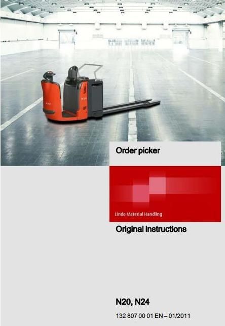 Linde N20, N24 Order Picker 132 Series Operating Instructions (User Manual)