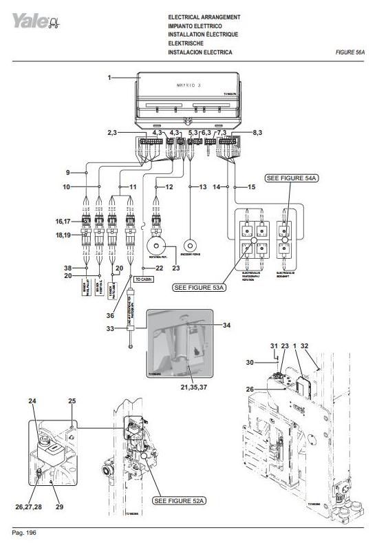 Yale MTC13-80, MTC15SWB, MTC15MWB, MTC15LWB, NTA035SB Narrow Aisle Stacker B869 Series Parts Manual