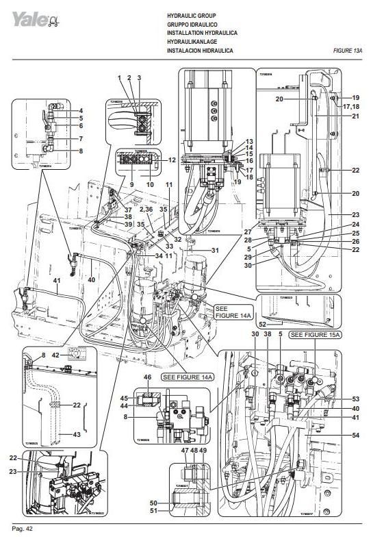 Yale MTC13-80, MTC15SWB, MTC15MWB, MTC15LWB, NTA035SB Narrow Aisle Stacker B869 Series Parts Manual