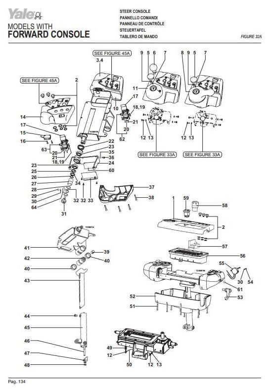 Yale MTC13-80, MTC15SWB, MTC15MWB, MTC15LWB, NTA035SB Narrow Aisle Stacker B869 Series Parts Manual