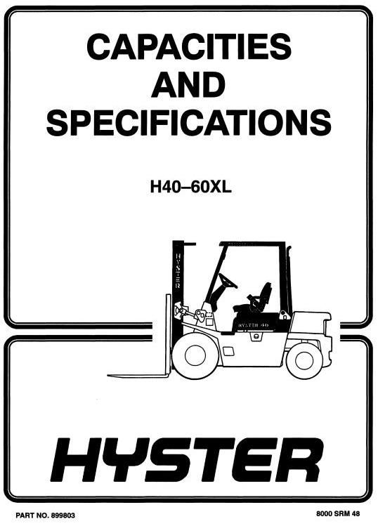 Hyster H2.00XL, H2.50XL, H3.00 Diesel/LPG Forklift Truck B177 Serie Workshop Service Manual (Europe)