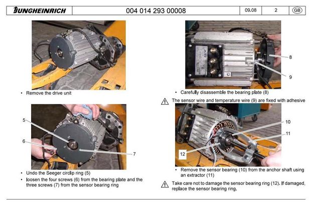 Jungheinrich EFG 316 (K), EFG 318 (K), EFG 320 (08.04-12.08) Electric ForkLift Truck Service Manual