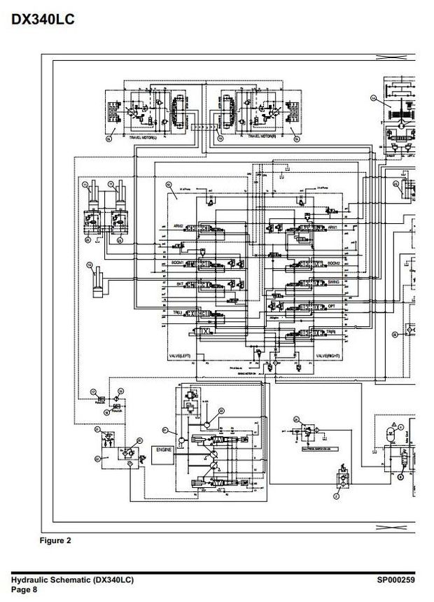 Doosan DX340LC (SN from 5001) Crawler Excavator Workshop Service Manual