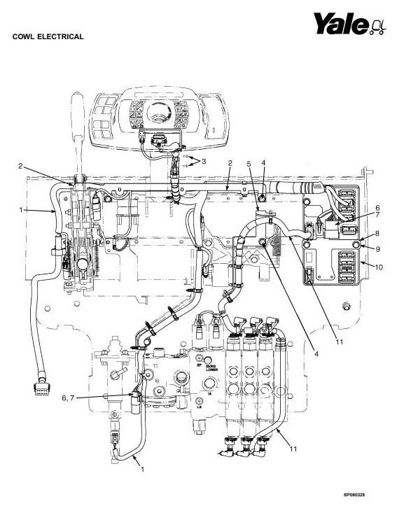 Yale GLP16VX, GLP18VX, GLP20SVX, GDP16/18VX, GDP20SVX Forklift Truck C810 Series Parts Manual (EU)