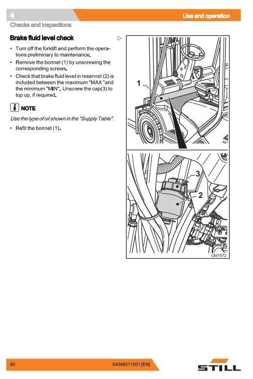 Still RC41-25, RC41-30 Diesel Forklift Truck Series 4091, 4092 Operating &amp; Maintenance Instructions