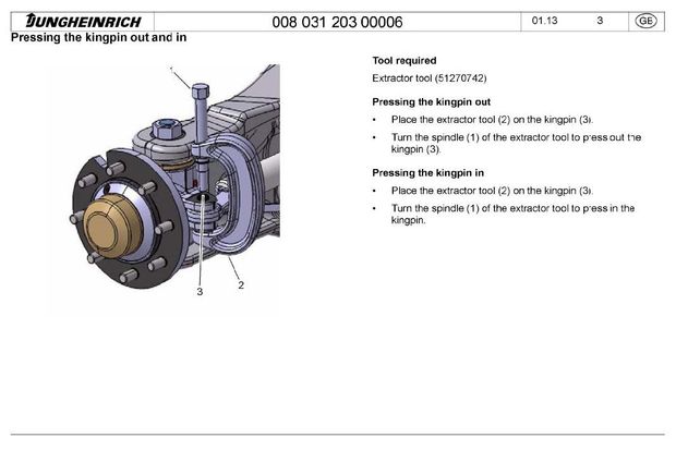 Jungheinrich DFG/TFG 540S, 545S, 550S (from 12.2014) ForkList Truck Workshop Service Manual