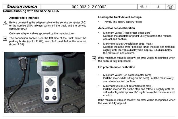 Jungheinrich EFG 535, EFG 540, EFG 545, EFG 550 (11.09-08.13) Electric ForkLift Truck Service Manual