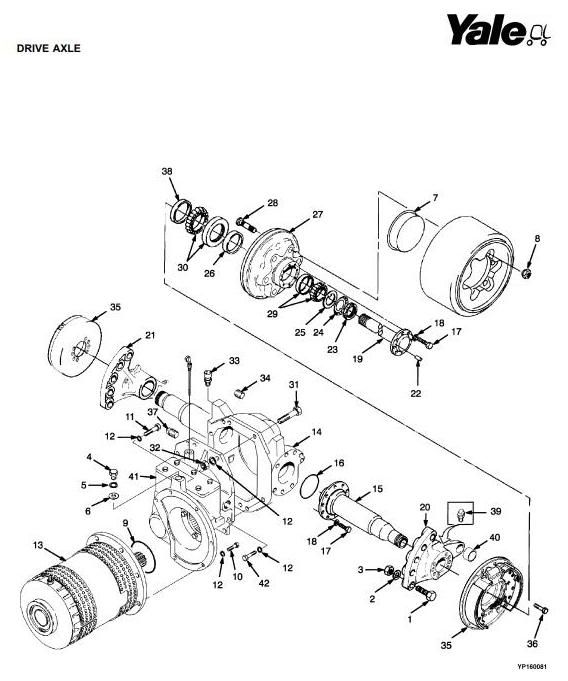 Yale ERC20AGF, ERC25AGF, ERC30AGF Electric Forklift Truck E108 Series Parts Manual (Europe)