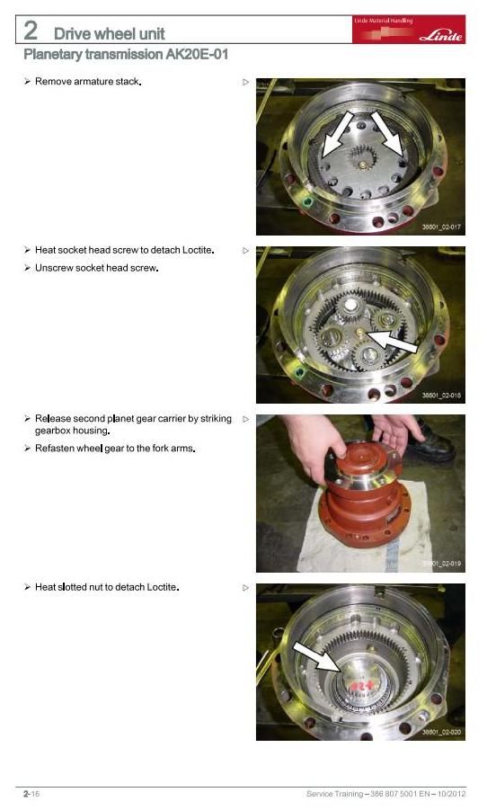 Linde E12, E14, E15, E16, E16P, E18, E18P, E20, E20P ForkLift Truck 386 Ser. Service Training Manual