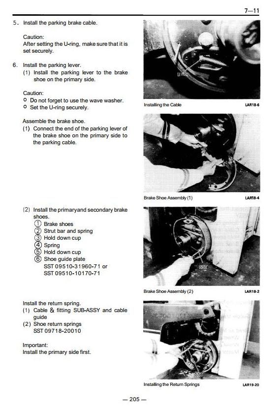 Toyota 5FGC10, 5FGC13, 5FGC15 LPG Forklift Truck Workshop Service Repair Manual (CE006+CE010)