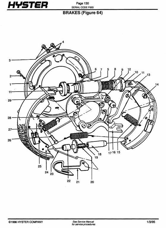 Hyster H40J, H50J, H60JS (H2.00J, H2.50J,H3.00JS) Diesel/LPG Forklift Truck F003 Series Parts Manual