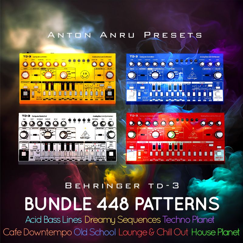 Behringer TD-3/TD-3-MO - BUNDLE: 448 Patterns Total (by Anton Anru)