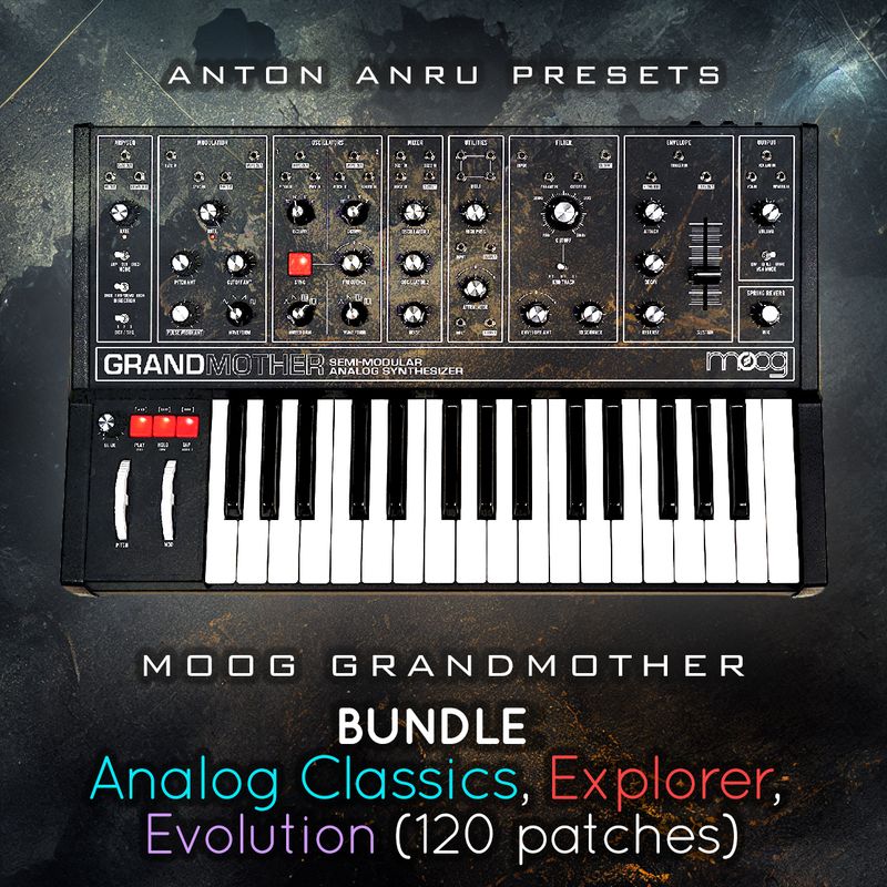 Moog Grandmother BUNDLE - Analog Classics, Explorer, Evolution (120 Presets)