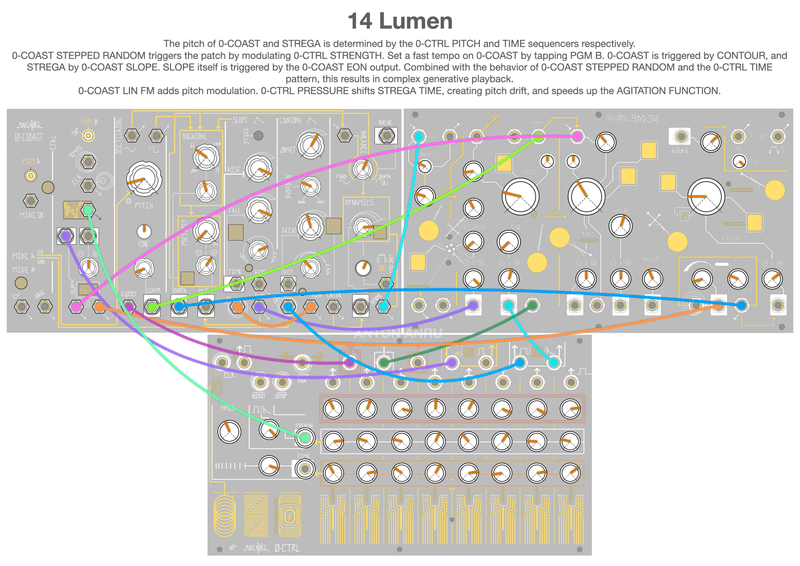 Make Noise Strega + 0-Coast + 0-Ctrl Combo Patches