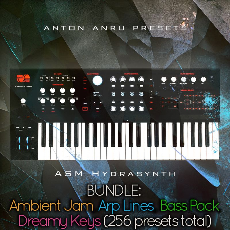 ASM Hydrasynth BUNDLE: Ambient Jam, Arp Lines, Dreamy Keys, Bass Pack (256 Presets)