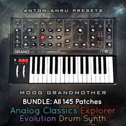 Moog Grandmother BUNDLE - All 145 Presets: Analog Classics, Explorer, Evolution, Drum Synth 