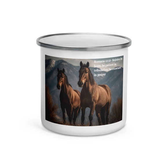 Patience &amp; Joy Enamel Mug 