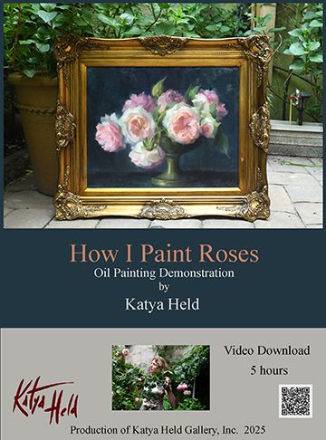 Instructional Video "How I Paint Roses."   5-hour Long Oil Painting Demonstration.