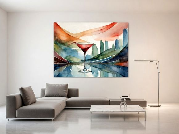 “Floating Horizons — Urban Watercolor Dreams”