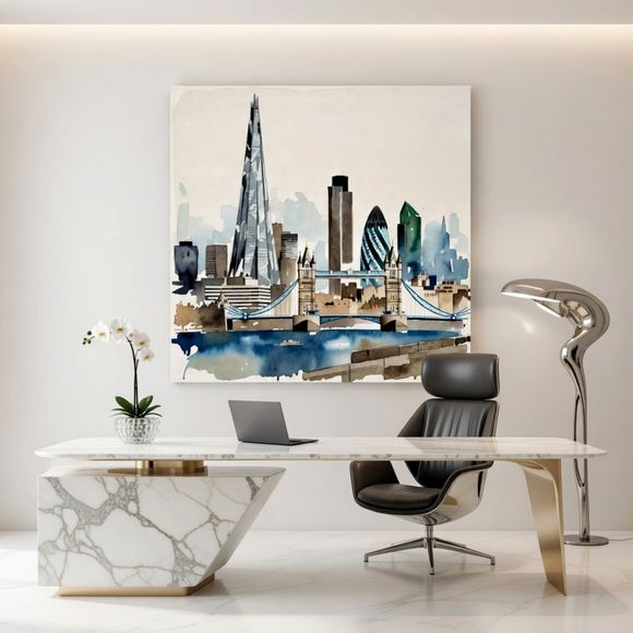 London  Skyline — Executive Office Interior