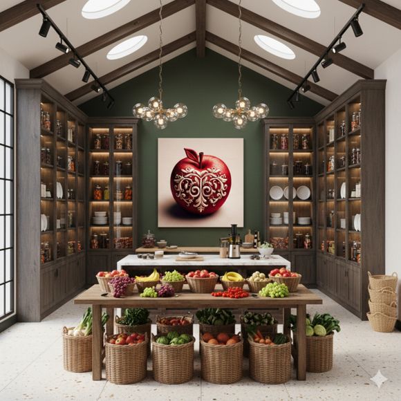 Culinary Aesthetics — Embroidered Apple Art Collection