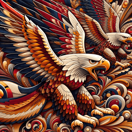 Wildlife Wings – Digital Eagle Illustration