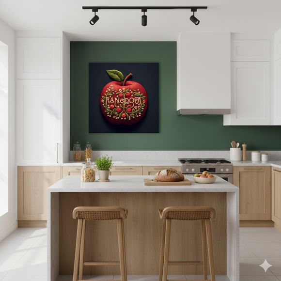 Culinary Aesthetics — Embroidered Apple Art Collection