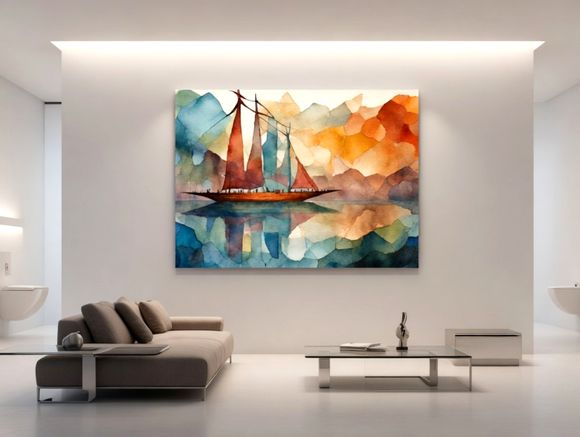 “Floating Horizons — Urban Watercolor Dreams”