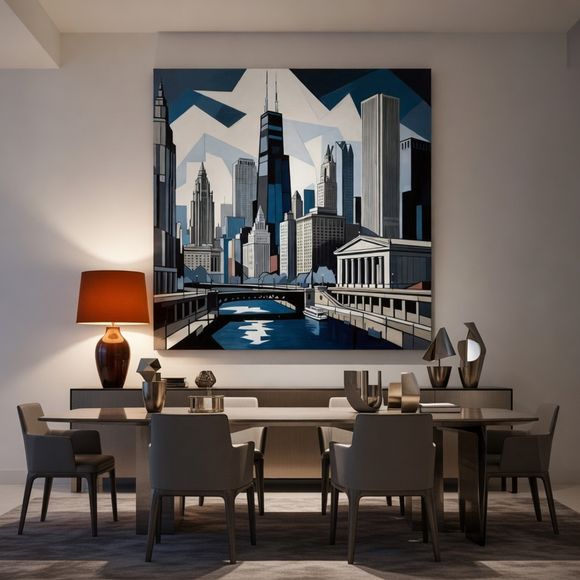 Chicago Skyline — Cubist Architectural Edition