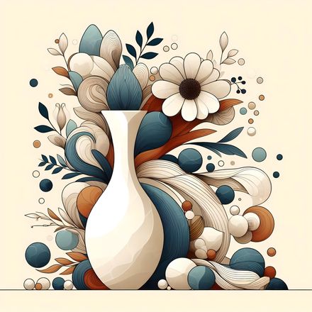 Ethereal Bloomscape in Ceramic White