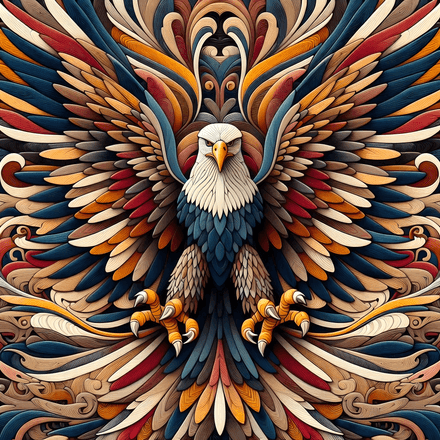 Wildlife Wings – Digital Eagle Illustration
