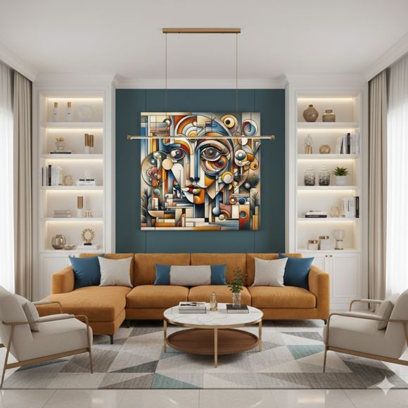 Geometric Identity – Contemporary Abstract Portrait Art