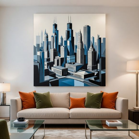 Chicago Skyline — Cubist Architectural Edition