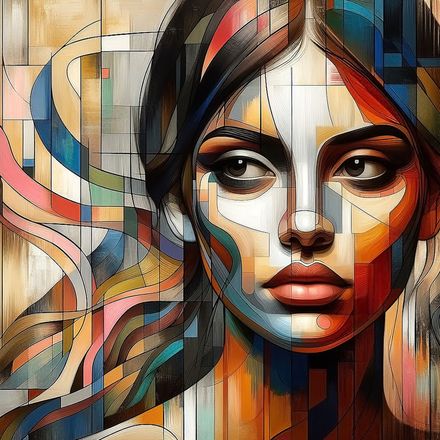 Geometric Identity – Contemporary Abstract Portrait Art