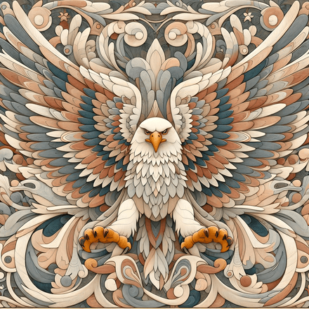 Wildlife Wings – Digital Eagle Illustration