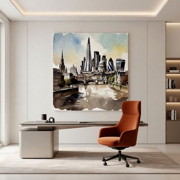 London Skyline — Refined Workspace Interior