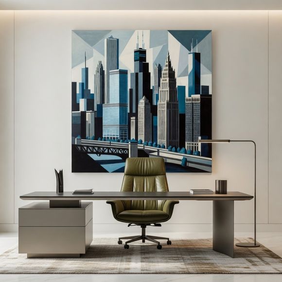 Chicago Skyline — Cubist Architectural Edition