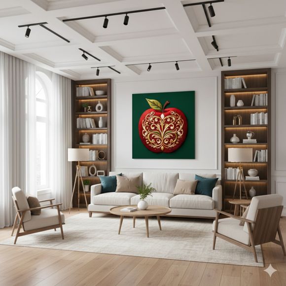 Culinary Aesthetics — Embroidered Apple Art Collection