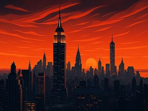 Urban Inferno – Skyline at Dusk