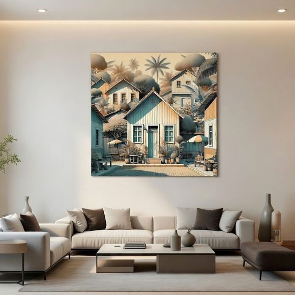 Coastal Pastel Village – Tropical Wooden Houses Collection