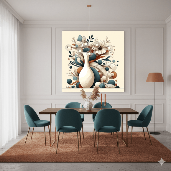 Ethereal Bloomscape in Ceramic White