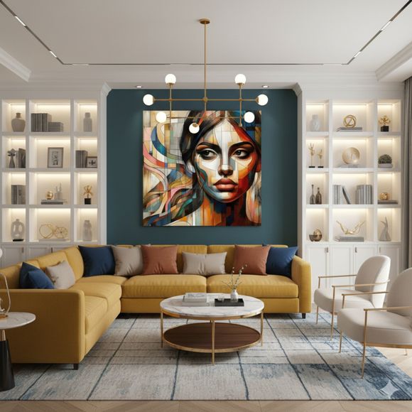 Geometric Identity – Contemporary Abstract Portrait Art