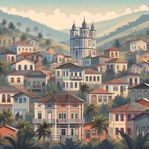 Hillside Colonial Vista – Historic Mountain Townscape