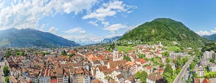 Panorama über die Altstadt von Chur (Graubünden)