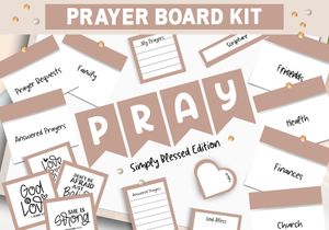 Simply Blessed Brown Prayer Board Kit
