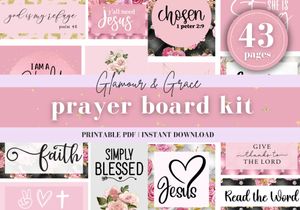 Printable Pink Prayer Board Kit 