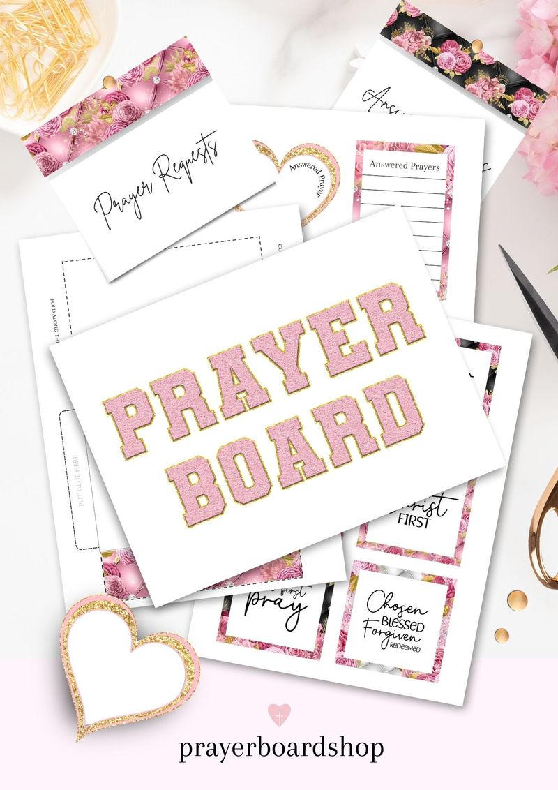 printable-pink-prayer-board-kit for Free Printable Prayer Board Template Printable Pink Prayer Board Kit for Free Printable Prayer Board Template