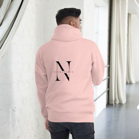 Unisex Hoodie-NICKIVIBES black signature logo placed on back-Multiple colours